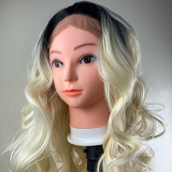Ombre Blonde Curly Lace Front Wig